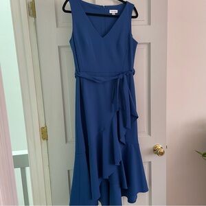 Euc royal blue Calvin Klein flattering formal dress size 10